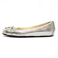 Auth JIMMY CHOO - Silver Gold Leather Hardware Women's Shoes
