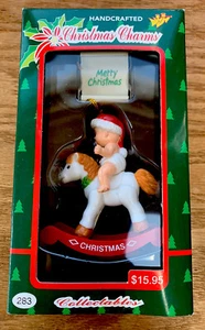 Vintage Christmas Charms Rocking Horse Baby Christmas Tree Ornament NEW - Picture 1 of 5