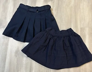 School Uniform Scooter skirt set of 2 navy blue - girls size 4-6T - Picture 1 of 7