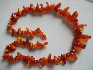 Collar de cuentas de ámbar natural vintage báltico/letón, 60 gramos, 26 pulgadas de largo - Imagen 1 de 7