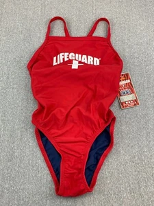 Lifeguard Active Swimsuit Womens SZ 28 Racerback Red High Quality New with Tag - Picture 1 of 15