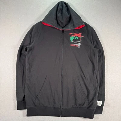 Sudadera con Capucha Reversible Quiksilver Para Hombre Grande Roja Negra Torqueada Navidad Reno Foto 1 de 4