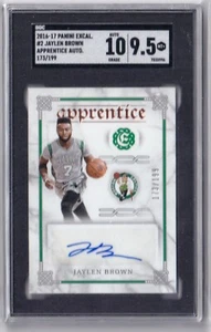 Jaylen Brown 2016-17 Panini Excalibur Apprentice Auto #2, 173/199 SGC COMO NUEVO+ 9,5 - Imagen 1 de 2