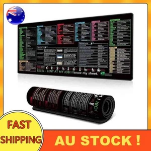 Excel Shortcuts Cheat Sheet Office Mouse Pad Keyboard Mats Desk New AU - Picture 1 of 9