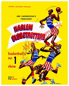 58 - 59 Harlem Globetrotters Color Advertisement Broadside REPRINT 8 X 10 Photo - Picture 1 of 1
