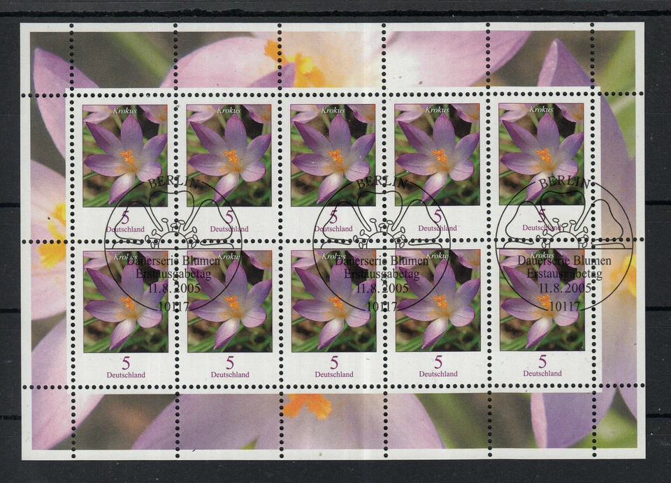 A 50 ) Germany 2005 Series Flowers Crocus fantastic full Stamp miniature sheet 3 - Image 1 of 1