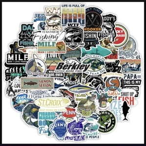  Go Fishing 10 Stck. Aufkleber Licht Graffiti Geschenk Aufkleber Retro PC Laptop Wohnkultur - Bild 1 von 5