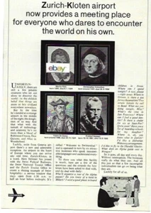 SWISSAIR 1971 ZÜRICH KLOTEN AIRPORT BIETET TREFFPUNKT DER WORLD EXPLORER AD - Bild 1 von 1
