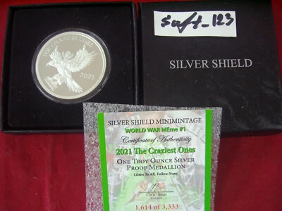 *IN STOCK* 2021 Silver Shield Minimintage The Craziest Ones 1oz Fine Silver COA