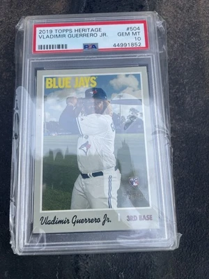 2019 Topps Heritage Vlad Guerrero Jr. PSA 10 - Image 1 of 2