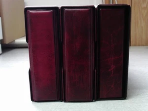 3x EMPTY CIG AND TRADE CARD ALBUMS IN SLIP CASES - ALL RED (07) - Picture 1 of 9