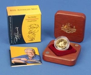 Australia: 2007 $10 Rolf Harris Kangaroo 1/10oz Gold .999 Proof, Scarce. - Picture 1 of 2