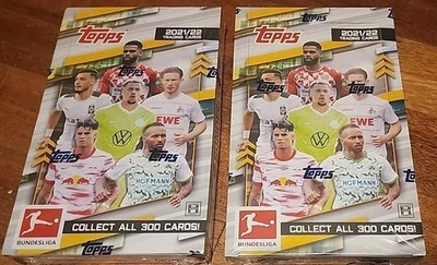 2021-22 TOPPS BUNDESLIGA FÚTBOL HOBBY BOX! LOTE DE 2 CAJAS! ¡SELLADO DE FÁBRICA! Foto 1 de 2