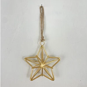 Adorno de Navidad Estrella Oro Metal 3D Árbol de Vacaciones Decoración - Imagen 1 de 2
