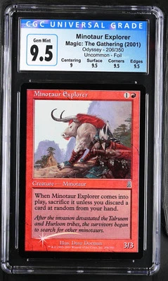 MINOTAUR EXPLORER Odyssey Foil U CGC 9.5 MTG [Nostalgium] - Image 1 of 2