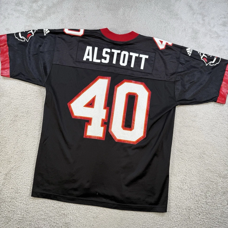Camiseta deportiva vintage de los Tampa Bay Buccaneers Mike Alstott para hombre grande negra Adidas #40 Foto 1 de 4
