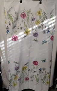 Cloth Tablecloth 58x 116 Rectangle 100% Polyester Blend Butterflies Dragonflies - Picture 1 of 5