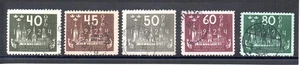 Sweden 1924 set UPU Stockholm stamps (Michel 151/55) nice used - Picture 1 of 2