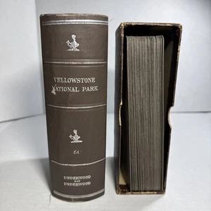 1903 Underwood Yellowstone National Park, Lot of 27 Stereograph Cards Book Box - Picture 1 of 24