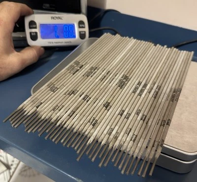 "Electrodo de varilla de soldadura de níquel Monel 9N10 .093" 190N 3/32"" X 9""" Foto 1 de 4