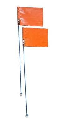 JLP 6 Ft Tall 1/4 In Pole 15x10 SnowPlow Markers & Flags Blue Set Off Road Sport - Image 1 of 4