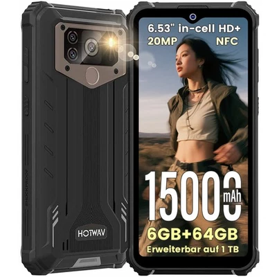 Hotwav W10 Pro Outdoot Smartphone 15000mAh 20MP Handy 6.53" In IP68 IP69K - Bild 1 von 4