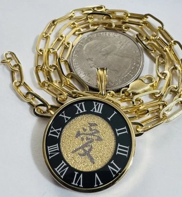 New 18K 750 K18 Gold Love Black/Gold  Necklace 15.8”/16” long 4mm 11.78g Choker - Image 1 of 4