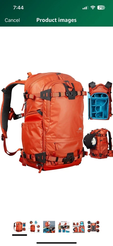 Tenzing 25L Camera Backpack with Rain Cover for Photographers 14 inch Laptop - Image 1 of 4