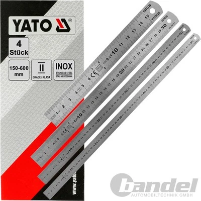 4 YATO EDELSTAHL LINEAL 150-600mm STAHLLINEAL METALLLINEAL SCHULLINEAL WERKSTATT - Bild 1 von 2