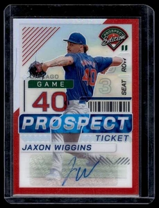 2024 Panini Prospect Edition Signatures Jaxon Wiggins Auto 163/199 Chicago Cubs - Bild 1 von 2