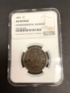 NGC 1852 One Cent AU Details Environmental Damage - Picture 1 of 7
