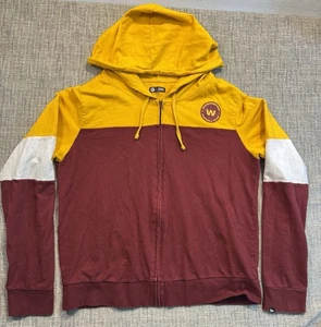 Felpa con cappuccio uomo NFL Apparel XL cotone rosso giallo Washington Commanders calcio - Foto 1 di 20
