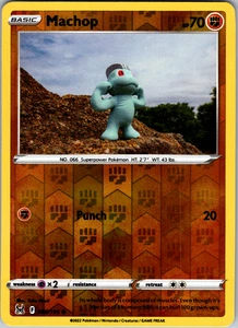 Machop Reverse Holo 086/196 SWSH11: Lost Origin Common - NM - Picture 1 of 2