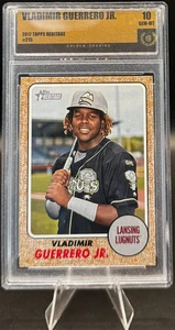 2017 Topps Heritage Minors Vladimir Guerrero Jr #215 Lugnuts Blue Jays Golden 10 - Imagen 1 de 2