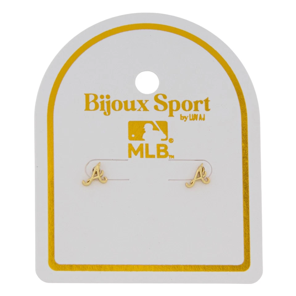 Bijoux Sport by Luv Aj MLB Atlanta Braves Gold Plated Brass Logo Stud Earrings - Image 1 of 1
