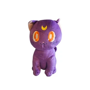 New Sailor Moon 12" Luna Cat Clever Idiot Purple Standing Cat Plush - Picture 1 of 3