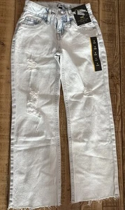 Girls' High-Rise Baggy Boyfriend Jeans Relaxed Hip Straight Left Size 5 NEW - Picture 1 of 6