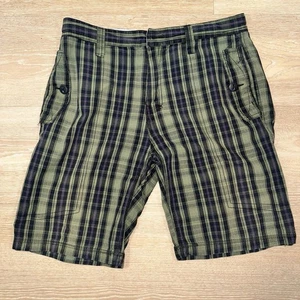 Firetrap grün blau lila Schottenkaro Shorts in Größe Large 34”/87cm Herren - Bild 1 von 6