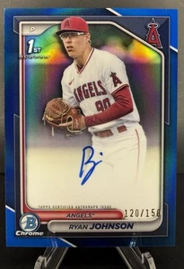 Bowman Draft 2024 Ryan Johnson True Blue 1st Auto RC/150 Los Angeles Angels - Imagen 1 de 2