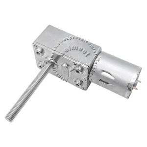 DC6V 12V 24V JGY370 Turbo Worm Gearbox Speed Reduction Gear Motor M6x50 Screw - Picture 1 of 10