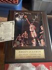 Hakeem Olajuwon Autographed Photo -Framed With Plaque- (COA Included)