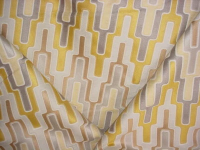1Y Kravet 33790 Paquin Maize Imperial Yellow Bargello Brocade Upholstery Fabric - Image 1 of 3