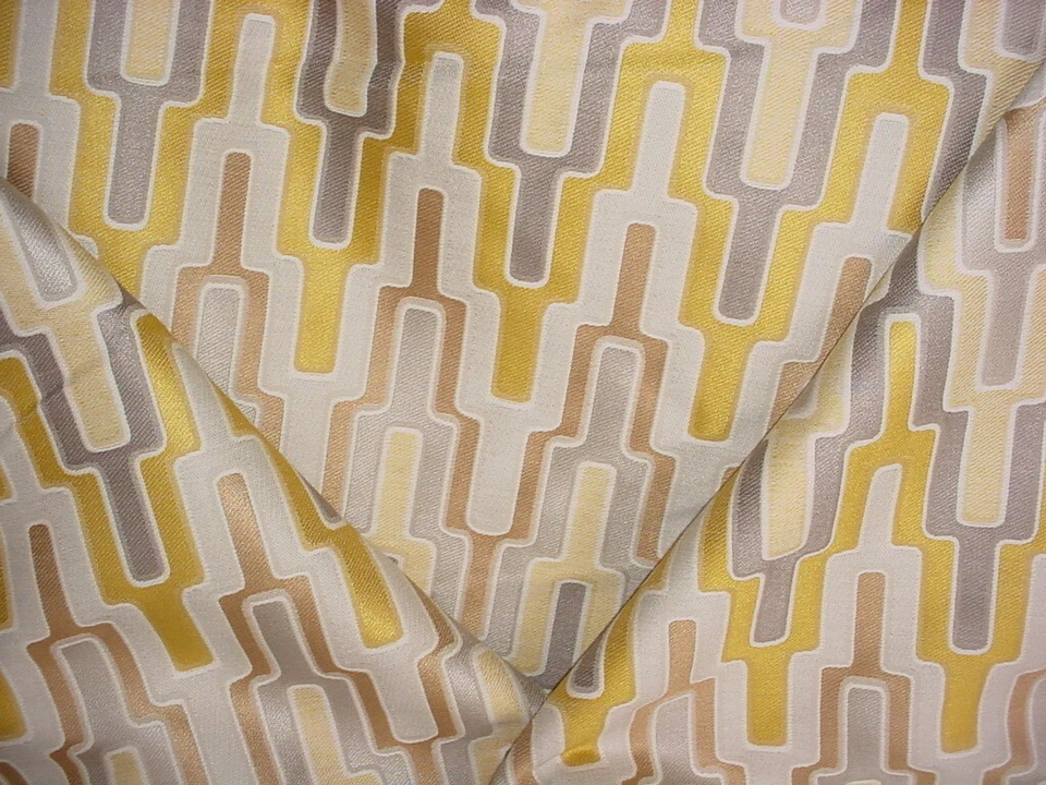 1Y Kravet 33790 Paquin Maize Imperial Yellow Bargello Brocade Upholstery Fabric - Image 1 of 3
