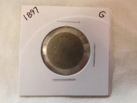1897 5C Liberty Nickel (V Nickle) Cover