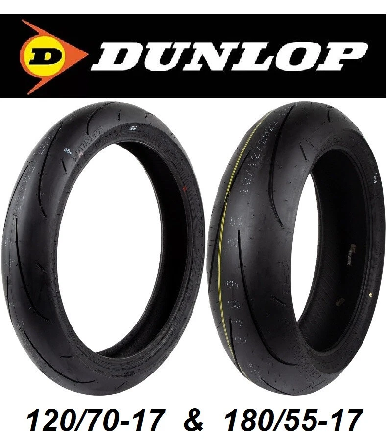 JUEGO NEUMÁTICOS DUNLOP SPORTMAX Q5S 120/70ZR17 Y 180/55ZR17 KAWASAKI NINJA 600 1200 Foto 1 de 1