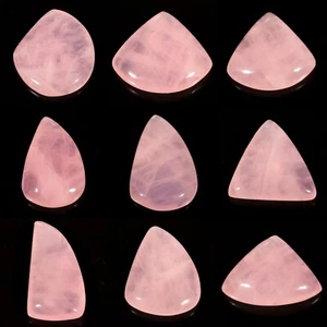 TOP QUALITY NATURAL TRANSLUCENT HOT PINK ROSE QUARTZ FANCY CABOCHON GEMSTONE CB- - Picture 1 of 10