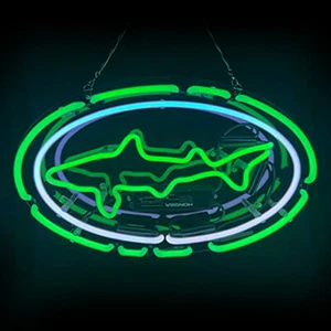 17"x10"Shark Neon Sign Light Man Cave Nightlight Handcraft Gift Wall Hanging Art - Picture 1 of 1