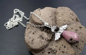 Collier "Mon Ange gardien" en Rhodonite de Tanzanie - Imagen 1 de 3