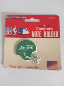 VINTAGE 1975 NFL NEW YORK JETS flexible rubber MAGNET USA Standing Board NRMT - Picture 1 of 2