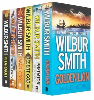 Wilbur Smith Collection 6 Books Set Golden Lion, Predator, Desert God, War Cry - Image 1 of 2